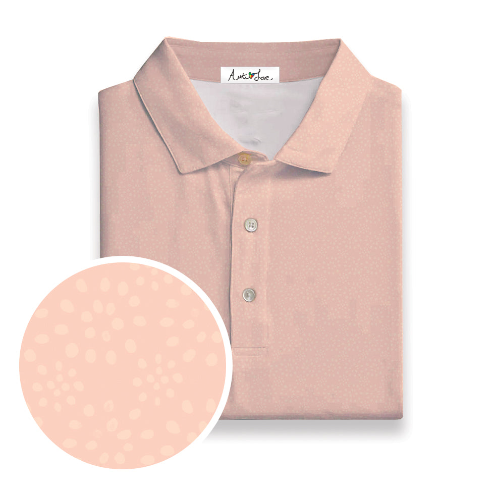 Peach Drip Performance Polo