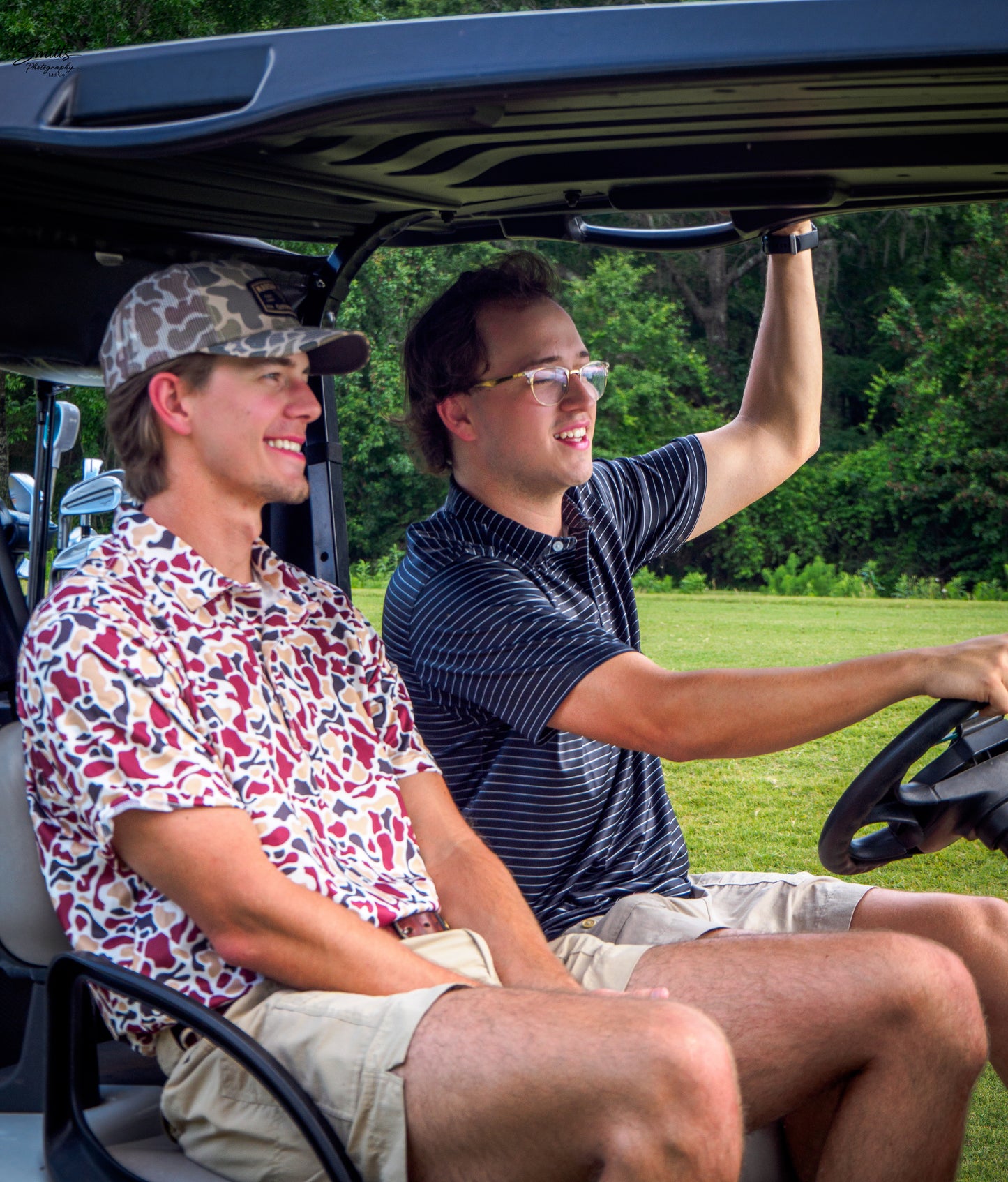 Garnett, Gold & Black Camo Performance Polo