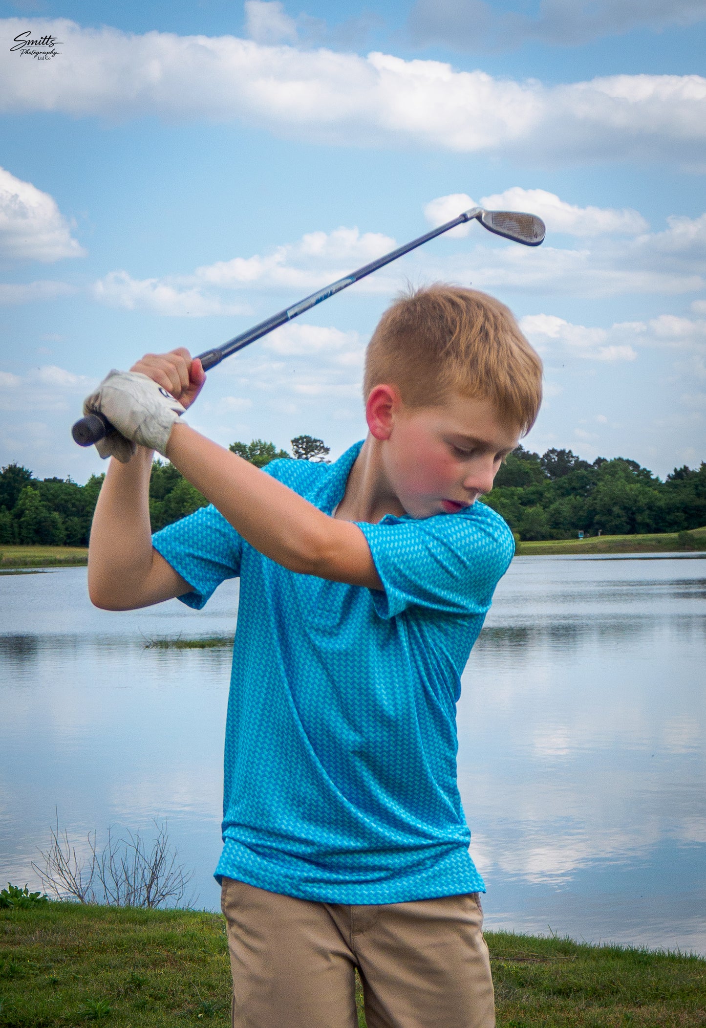 Sealime Blue T-Rex Performance Polo