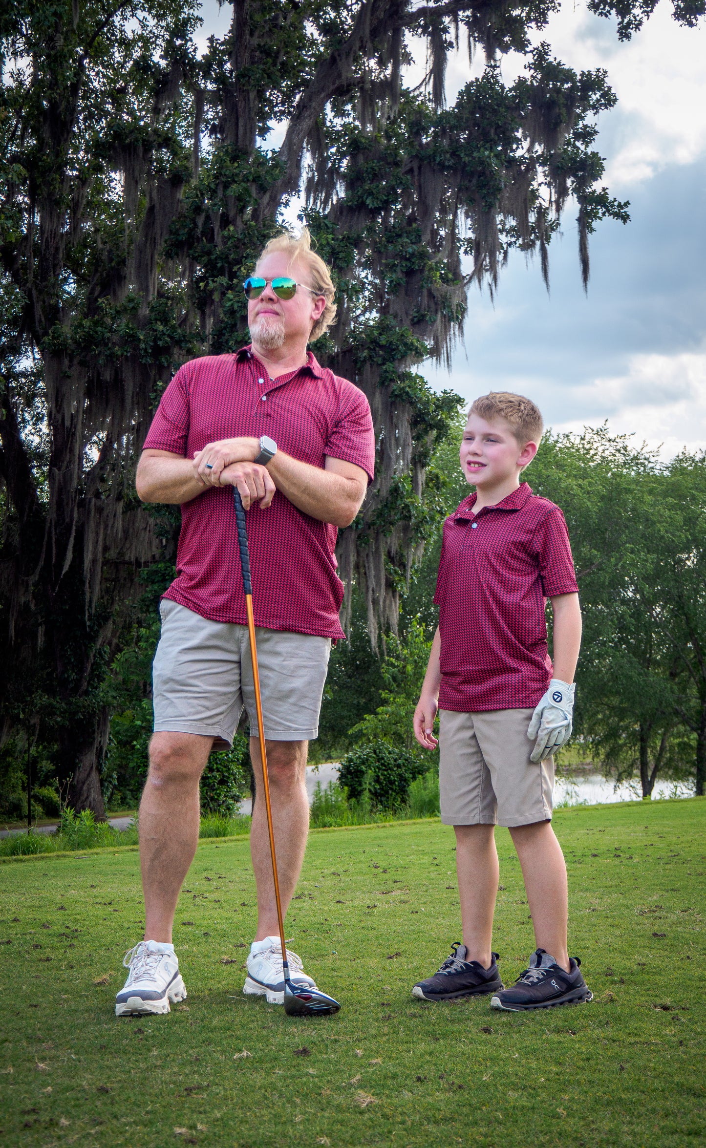 Red & Black T-Rex Performance Polo