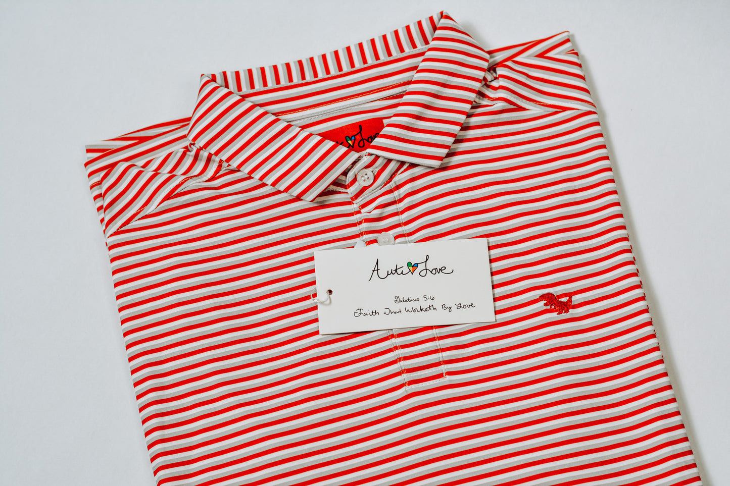 Performance Polo (Red Stripes)