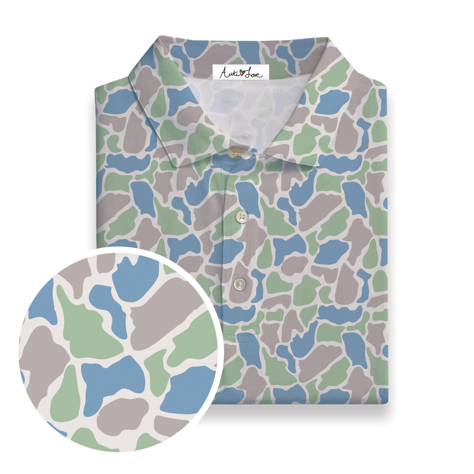 Coastal Camo Performance Polo