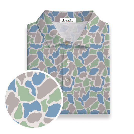 Coastal Camo Performance Polo