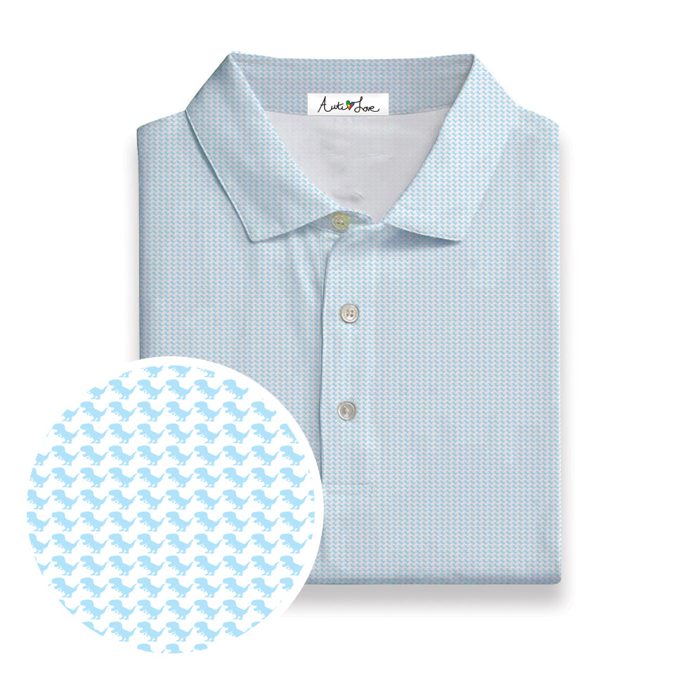 Light Blue T-Rex Performance Polo