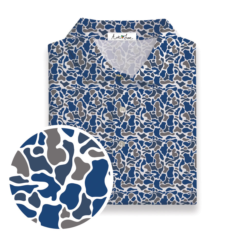 Navy, Gray & White Performance Polo