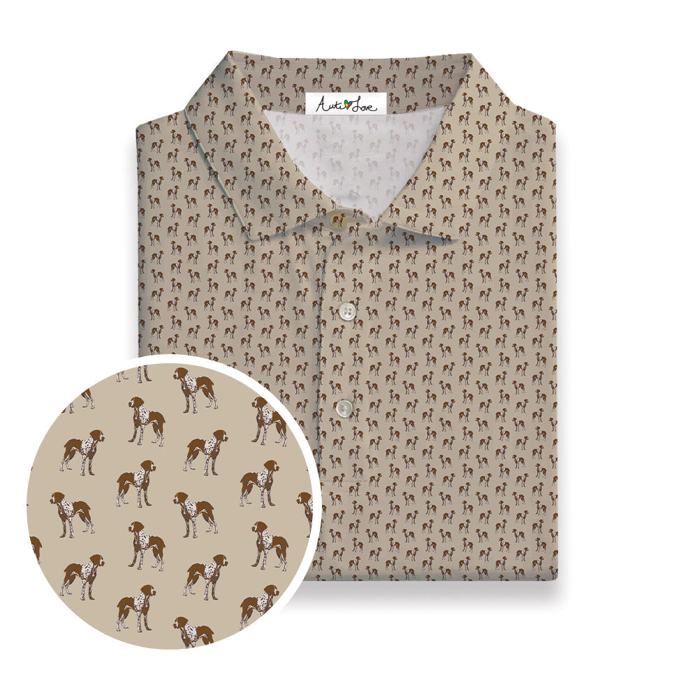 Tan Pointer Performance Polo