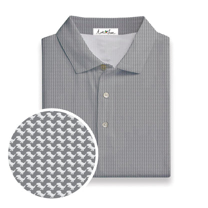 Gray T-Rex Performance Polo