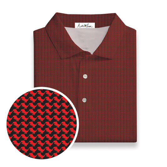 Red & Black T-Rex Performance Polo