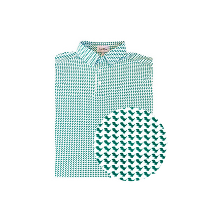 Men's Green T-Rex Performance Polo