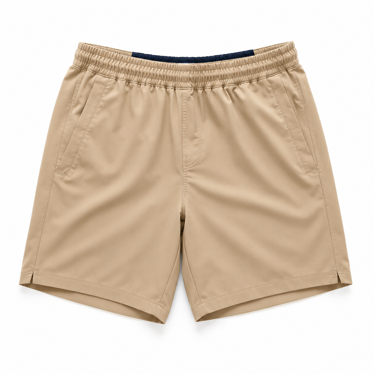 Khaki Performance Shorts With Liner
