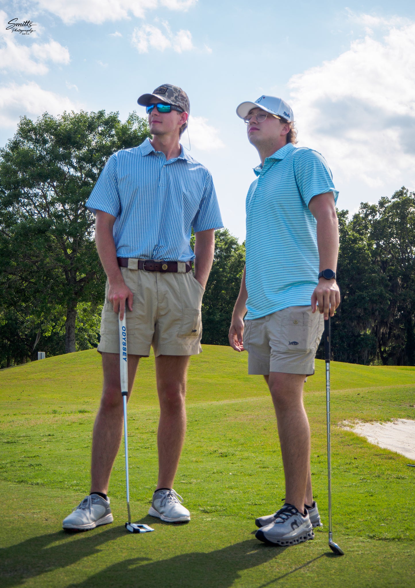 Blue With Navy Micro Stripe Performance Polo